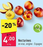 Promotions Nectarines - Produit maison - Aldi - Valide de 10/06/2024 à 16/06/2024 chez Aldi