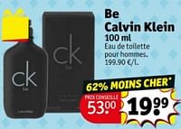 Promotions Be calvin klein - Calvin Klein - Valide de 04/06/2024 à 09/06/2024 chez Kruidvat