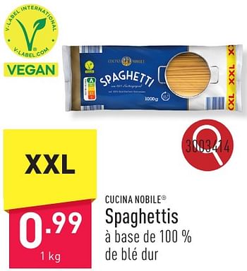 Promotions Spaghettis - Cucina Nobile - Valide de 14/06/2024 à 16/06/2024 chez Aldi