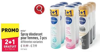 Promotions Spray déodorant pour femmes - Nivea - Valide de 14/06/2024 à 16/06/2024 chez Aldi