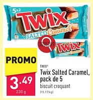 Promotions Twix salted caramel - Twix - Valide de 14/06/2024 à 16/06/2024 chez Aldi