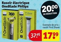 Promotions Philips rasoir first shave - Philips - Valide de 04/06/2024 à 09/06/2024 chez Kruidvat