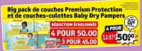 Promotions Big pack de couches premium protection taille 5 - Pampers - Valide de 04/06/2024 à 09/06/2024 chez Kruidvat