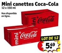Promotions Mini canettes coca-cola - Coca Cola - Valide de 04/06/2024 à 09/06/2024 chez Kruidvat