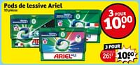 Promotions Pods de lessive ariel - Ariel - Valide de 04/06/2024 à 09/06/2024 chez Kruidvat