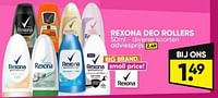 Promoties Rexona deo rollers - Rexona - Geldig van 03/06/2024 tot 16/06/2024 bij Big Bazar