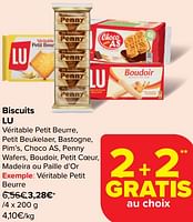 Promotions Véritable petit beurre - Lu - Valide de 05/06/2024 à 11/06/2024 chez Carrefour