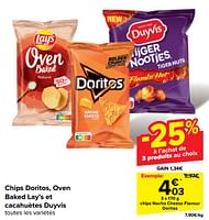 Promotions Chips nacho cheese flavour doritos - Doritos - Valide de 05/06/2024 à 11/06/2024 chez Carrefour
