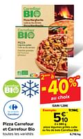 Promotions Pizza légumes grillés cuite au feu de bois carrefour bio - Produit maison - Carrefour  - Valide de 05/06/2024 à 11/06/2024 chez Carrefour