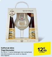Promotions Coffret de bière tripel karmeliet - TRipel Karmeliet - Valide de 05/06/2024 à 11/06/2024 chez Carrefour