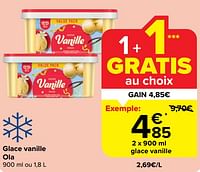 Promotions Glace vanille ola - Ola - Valide de 05/06/2024 à 11/06/2024 chez Carrefour