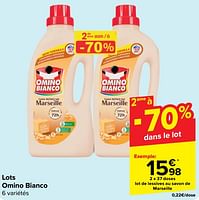 Promotions Lot de lessives au savon de marseille - Omino Bianco - Valide de 05/06/2024 à 11/06/2024 chez Carrefour