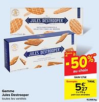 Promotions Pain aux amandes - Jules Destrooper - Valide de 05/06/2024 à 11/06/2024 chez Carrefour
