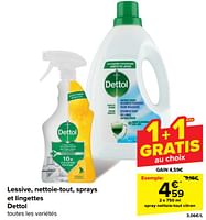 Promotions Spray nettoie-tout citron - Dettol - Valide de 05/06/2024 à 11/06/2024 chez Carrefour