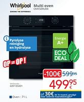 Promoties Whirlpool multi oven omk58ru0b - Whirlpool - Geldig van 01/06/2024 tot 30/06/2024 bij Eldi