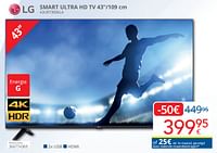 Promoties Lg smart ultra hd tv 43``-109 cm 43ur73006la - LG - Geldig van 01/06/2024 tot 30/06/2024 bij Eldi