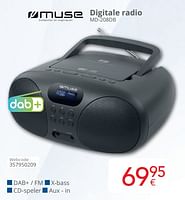 Promoties Muse digitale radio md-208db - Muse - Geldig van 01/06/2024 tot 30/06/2024 bij Eldi