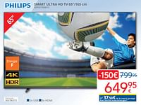 Promoties Philips smart ultra hd tv 65``-165 cm 65pus7608-12 - Philips - Geldig van 01/06/2024 tot 30/06/2024 bij Eldi