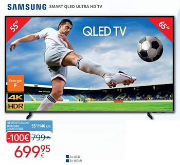 Promoties Samsung smart qled ultra hd tv 55``-140 cm qe55q67cauxxn - Samsung - Geldig van 01/06/2024 tot 30/06/2024 bij Eldi