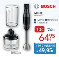 Promoties Bosch mixer msm4b620 - Bosch - Geldig van 01/06/2024 tot 30/06/2024 bij Eldi