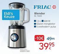 Promoties Friac blender bl 1560x - Friac - Geldig van 01/06/2024 tot 30/06/2024 bij Eldi