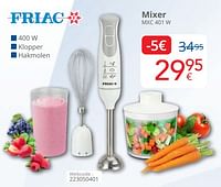 Promoties Friac mixer mxc 401 w - Friac - Geldig van 01/06/2024 tot 30/06/2024 bij Eldi