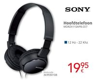 Promoties Sony hoofdtelefoon mdrzx110apb.ce7 - Sony - Geldig van 01/06/2024 tot 30/06/2024 bij Eldi