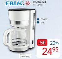 Promoties Friac koffiezet kf 152 wh - Friac - Geldig van 01/06/2024 tot 30/06/2024 bij Eldi