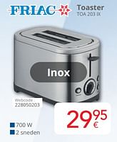 Promoties Friac toaster toa 203 ix - Friac - Geldig van 01/06/2024 tot 30/06/2024 bij Eldi