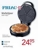 Promoties Friac wafelijzer wm-7007 - Friac - Geldig van 01/06/2024 tot 30/06/2024 bij Eldi