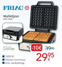 Friac wafelijzer wm-7008-Friac
