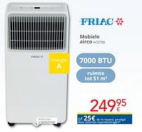 Promoties Friac mobiele airco ac0700 - Friac - Geldig van 01/06/2024 tot 30/06/2024 bij Eldi