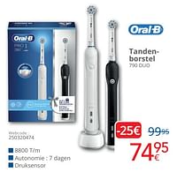 Promoties Oral-b tandenborstel 790 duo - Oral-B - Geldig van 01/06/2024 tot 30/06/2024 bij Eldi