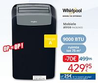 Promoties Whirlpool mobiele airco pacb29co - Whirlpool - Geldig van 01/06/2024 tot 30/06/2024 bij Eldi