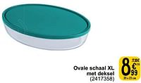 Promoties Ovale schaal xl met deksel - Pyrex - Geldig van 04/06/2024 tot 17/06/2024 bij Cora