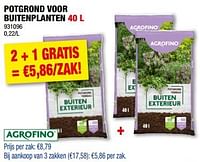 Promoties Potgrond voor buitenplanten - Agrofino - Geldig van 05/06/2024 tot 16/06/2024 bij Hubo