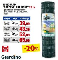 Promoties Tuindraad gardenplast light - Giardino - Geldig van 05/06/2024 tot 16/06/2024 bij Hubo