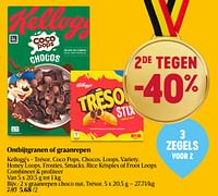 Promoties Graanrepen choco nut, trésor - Kellogg's - Geldig van 06/06/2024 tot 12/06/2024 bij Delhaize
