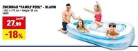 Promoties Zwembad family pool - blauw - Intex - Geldig van 05/06/2024 tot 16/06/2024 bij Hubo