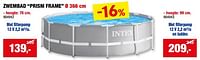 Promoties Zwembad prism frame - Intex - Geldig van 05/06/2024 tot 16/06/2024 bij Hubo