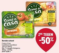 Promoties Lasagne bolognese - Come a Casa - Geldig van 06/06/2024 tot 12/06/2024 bij Delhaize