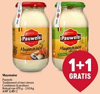 Promoties Mayonaise pauwels - Pauwels - Geldig van 06/06/2024 tot 12/06/2024 bij Delhaize