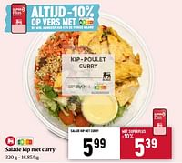 Promoties Salade kip met curry - Huismerk - Delhaize - Geldig van 06/06/2024 tot 12/06/2024 bij Delhaize