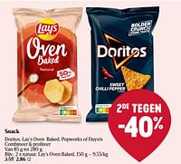 Promoties Snack natuur, lay’s oven baked - Lay's - Geldig van 06/06/2024 tot 12/06/2024 bij Delhaize