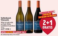 Promoties Stellenbosch vineyards witte of rode wijn - Witte wijnen - Geldig van 06/06/2024 tot 12/06/2024 bij Delhaize
