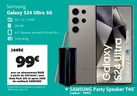 Promotions Samsung galaxy s24 ultra 5g - Samsung - Valide de 03/06/2024 à 01/07/2024 chez Base
