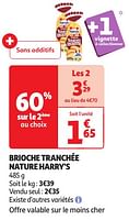 Promoties Brioche tranchée nature harry`s - Harry's - Geldig van 04/06/2024 tot 16/06/2024 bij Auchan
