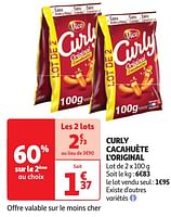 Promoties Curly cacahuète l`original - Vico - Geldig van 04/06/2024 tot 16/06/2024 bij Auchan