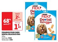 Promoties Friandise pour chien dental delicious fido - Purina - Geldig van 04/06/2024 tot 16/06/2024 bij Auchan