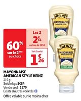 Promoties Mayonnaise american style heinz - Heinz - Geldig van 04/06/2024 tot 16/06/2024 bij Auchan